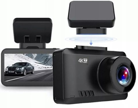 Rejestrator K2pro Dual 4K Sony Imx335 Gps Wifi + Full Hd Tylna Kamera