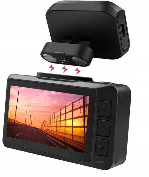 Rejestrator K2pro Dual 4K Sony Imx335 Gps Wifi + Full Hd Tylna Kamera