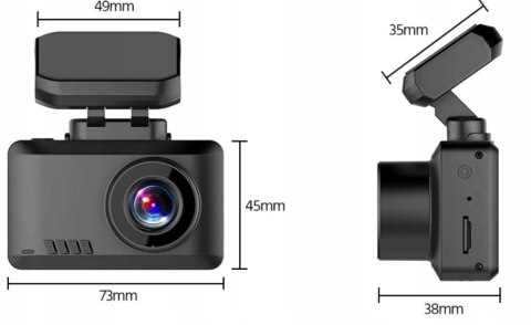Rejestrator K2pro Dual 4K Sony Imx335 Gps Wifi + Full Hd Tylna Kamera