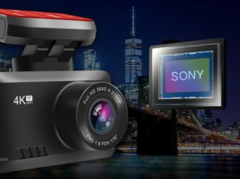 Rejestrator K2pro Dual 4K Sony Imx335 Gps Wifi + Full Hd Tylna Kamera