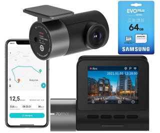 Wideorejestrator Jazdy 70Mai Pro A500s+Rc06 Dwukanałowy 1944P Adas Gps 64Gb
