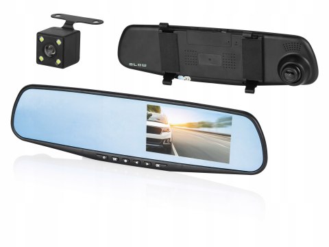 Dwukamerowy Rejestrator Samochodowy Blow F600 Full Hd 140° Detekcja Ruchu