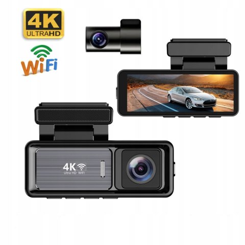 Kamera Samochodowa 4K M6 Gps Wifi G-Sensor 170° Z Tylną Kamerą