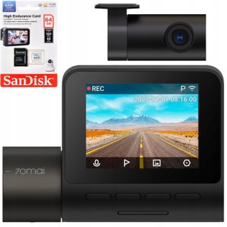 Kamera Samochodowa 70Mai A200+Rc11 Full Hd 1080P 60Fps Hdr + Karta Sd 64Gb
