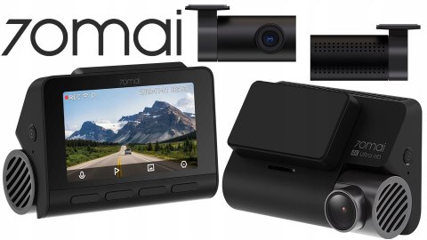 Kamera Samochodowa 70Mai A810 4K Hdr + Rc12 + Up03 + 256Gb Samsung