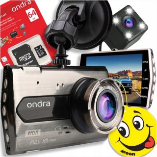 Kamera Samochodowa Ondra 970Pro 4 Full Hd Z Kamerą Cofania 64Gb