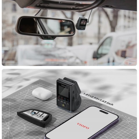 Kamera Samochodowa Viofo A119 Mini 2 1944P 2K Wifi Gps Starvis Bluetooth