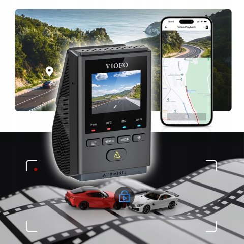 Kamera Samochodowa Viofo A119 Mini 2 1944P 2K Wifi Gps Starvis Bluetooth