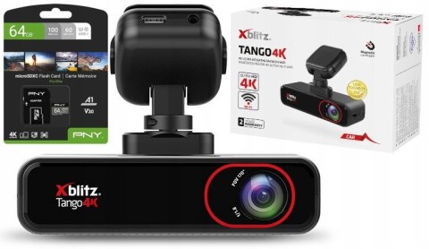 Kamera Samochodowa Xblitz Tango 4K Wi-Fi 170° G-Sensor Usb-C +Karta Sd 64Gb