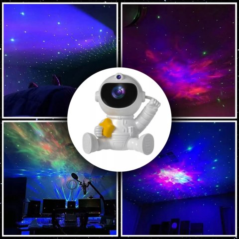 Projektor Gwiazd Astronauta Dla Dzieci Lampka Nocna Led Dla Dziecka + Pilot