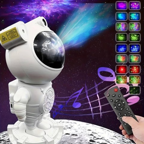 Projektor Gwiazd Astronauta Głośnik, Lampka Nocna, Bluetooth, Timer + Pilot