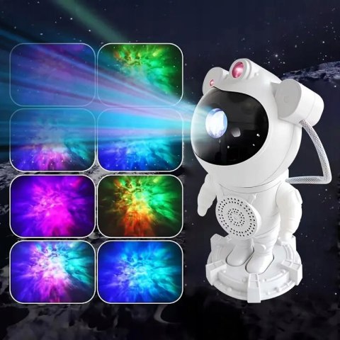 Projektor Gwiazd Astronauta Głośnik, Lampka Nocna, Bluetooth, Timer + Pilot