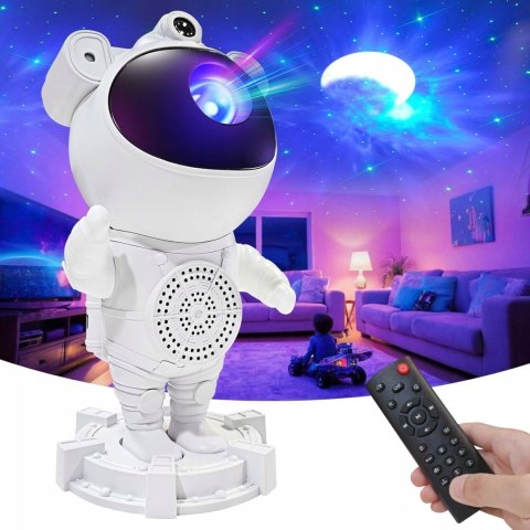 Projektor Gwiazd Astronauta Głośnik, Lampka Nocna, Bluetooth, Timer + Pilot