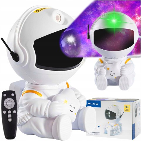 Projektor Gwiazd Astronauta Lampka Nocna 8 Trybów 360° Usb Timer I Pilot