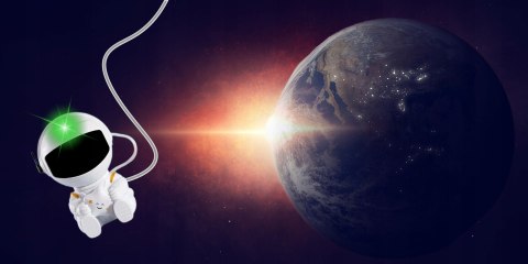 Projektor Gwiazd Astronauta Lampka Nocna 8 Trybów 360° Usb Timer I Pilot