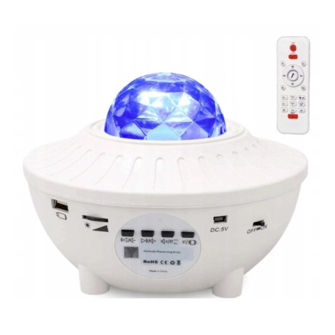 Projektor Gwiazd Dla Dzieci Rzutnik Nieba Lampka Nocna Głośnik Bluetooth