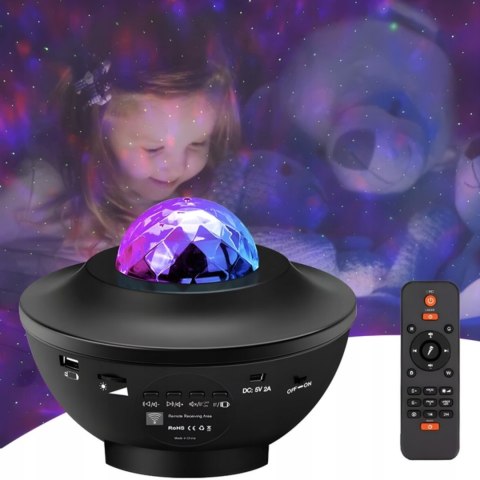 Projektor Gwiazd Dla Dzieci Rzutnik Nieba Lampka Nocna Głośnik Bluetooth