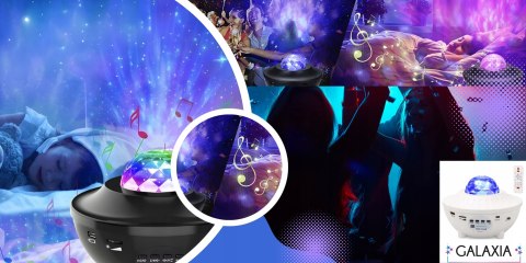 Projektor Gwiazd Dla Dzieci Rzutnik Nieba Lampka Nocna Głośnik Bluetooth