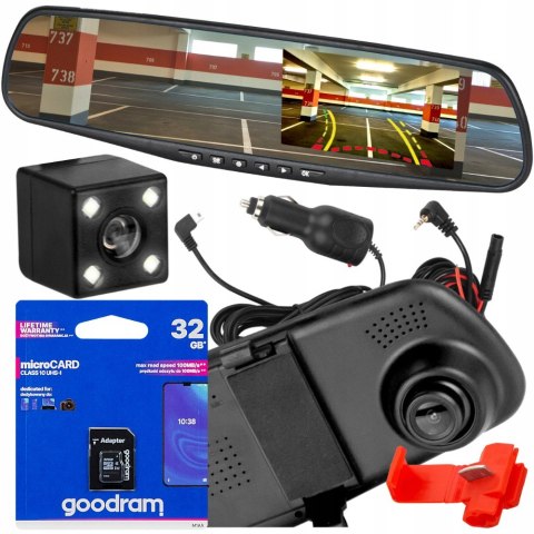 Rejestrator Samochodowy Blow F600 2 Kamery Full Hd Z Kartą 32Gb