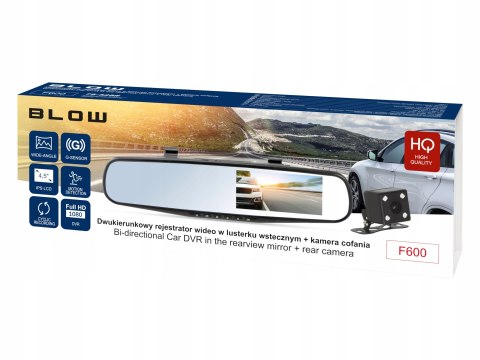 Rejestrator Samochodowy Blow F600 2 Kamery Full Hd Z Kartą 32Gb