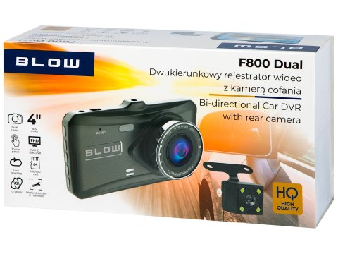 Rejestrator Samochodowy Blow F800 Dual Full Hd 170° Z Kamerą Cofania