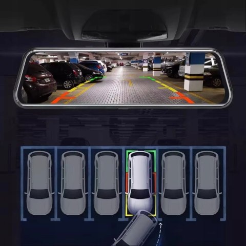 Rejestrator Wideo Lusterko 10 Hd Z Kamerą Cofania Fastcam T09cm-1