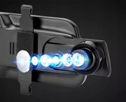 Rejestrator Wideo Lusterko 10 Hd Z Kamerą Cofania Fastcam T09cm-1