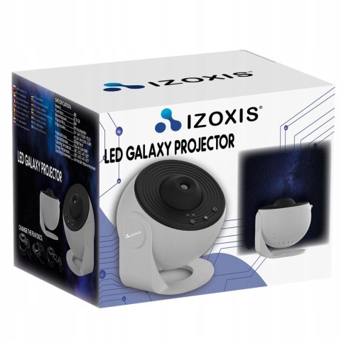 Rzutnik Projektor Gwiazd Izoxis 360° Obrót 12 Slidów Lampka Do Pokoju Led