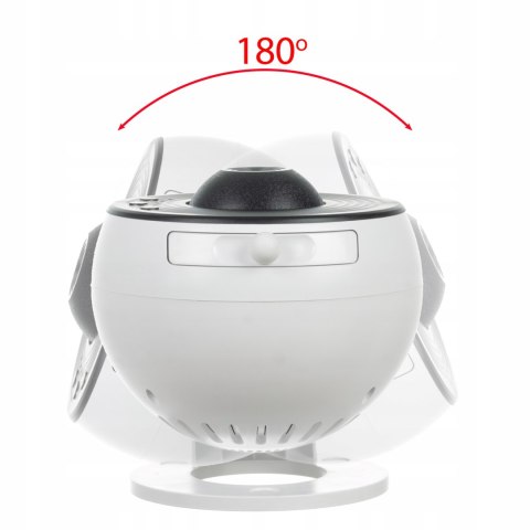 Rzutnik Projektor Gwiazd Izoxis 360° Obrót 12 Slidów Lampka Do Pokoju Led