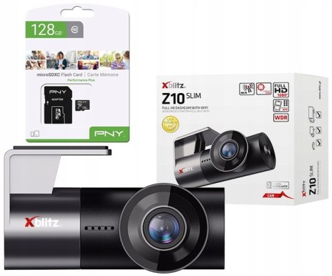 Wideo-Rejestrator Xblitz Z10 Slim Fullhd Wifi 128Gb Aplikacja 140° Obiektyw