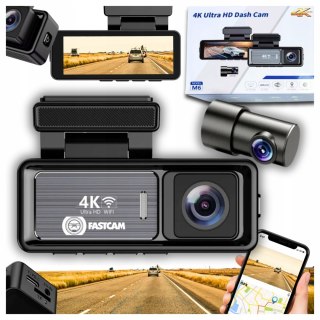 Wideorejestrator 4K Fastcam M6 Gps Wifi G-Sensor Tylny Hdr 170°