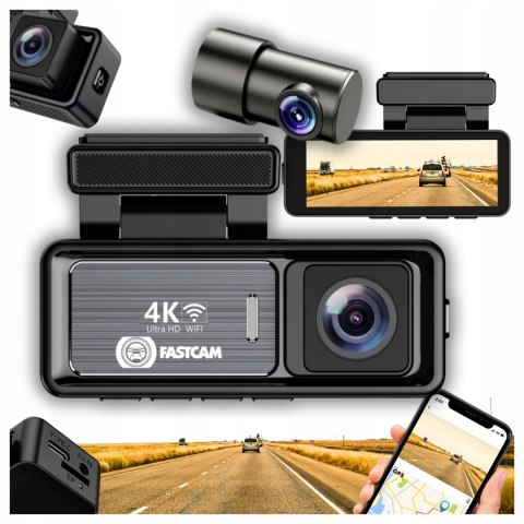 Wideorejestrator 4K Fastcam M6 Gps Wifi G-Sensor Tylny Hdr 170°
