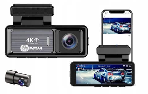 Wideorejestrator 4K Fastcam M6 Gps Wifi G-Sensor Tylny Hdr 170°