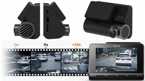 Wideorejestrator 70Mai A810 4K Uhd Hdr Z Kamerą Tylną + 256Gb Sandisk