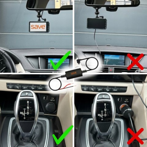 Wideorejestrator Save S-100 Z 3 Kamerami Full Hd I Asystentem Parkowania
