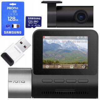 Zestaw Kamera Samochodowa 70Mai A510 Hdr+ Rc11 Karta Sd 128Gb Z Czytnikiem