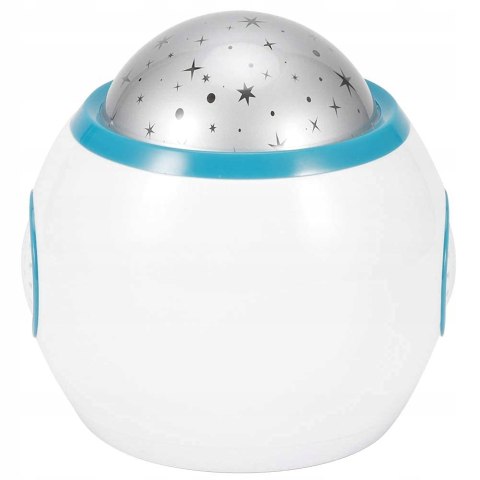 Budzik Projektor Gwiazd Nieba Led 7W1 Termometr Drzemka 10 Melodii Szum Fal