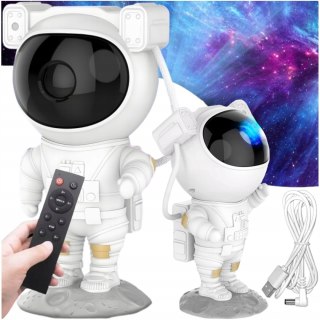 Lampka Nocna Led Astronauta Projektor Gwiazd Z Pilotem I Edukacyjna Zabawka