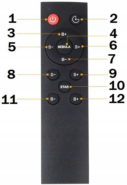 Lampka Nocna Led Projektor Gwiazd Astronauta 5W Pilot Usb Timer Mgławicy
