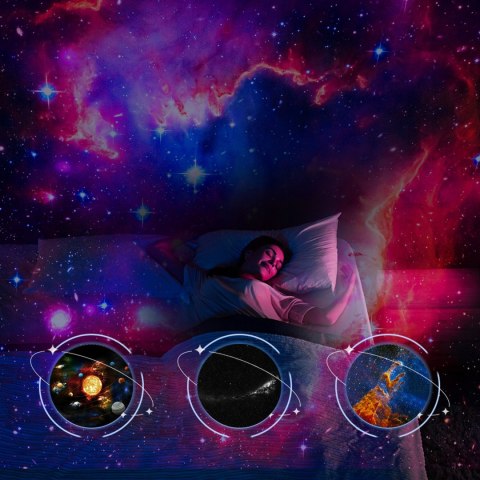Planetarium Gwiazd Hd Z 13 Wkładami, Obrotowy Projektor Nocny Rgb