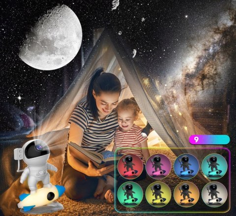 Planetarium Gwiazd Hd Z 13 Wkładami, Obrotowy Projektor Nocny Rgb