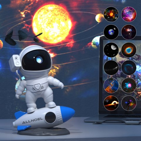 Planetarium Gwiazd Hd Z 13 Wkładami, Obrotowy Projektor Nocny Rgb
