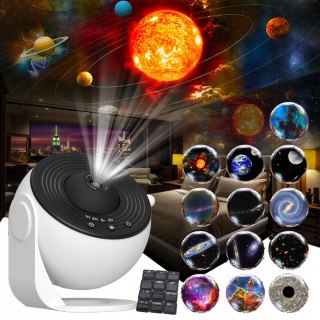 Projektor Gwiazd 12 Scen 360° Obrót, Usb Bezpieczny Dla Dzieci, Planetarium