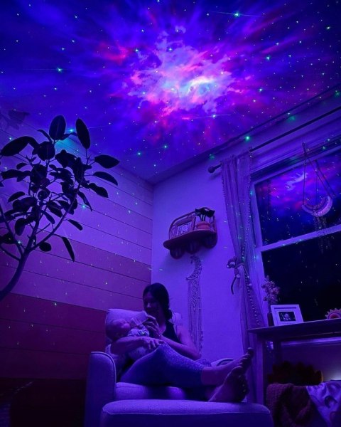 Projektor Gwiazd 360° Z Astronautą, Zdalnym Sterowaniem, Lampka Dla Dzieci