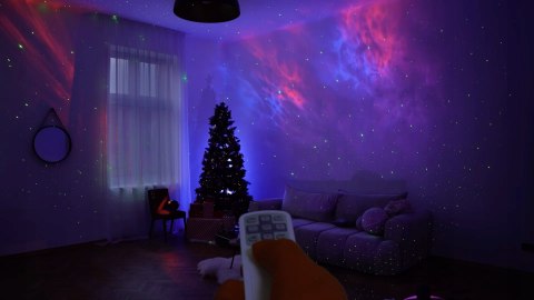 Projektor Gwiazd 3D Aurelis Galaxy 2 - Zorza Led, Mgławica, 180° Pilot