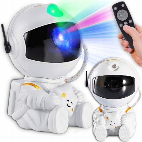 Projektor Gwiazd Astronauta 8 Trybów Led Z Pilotem Lampka Nocna Dla Dzieci