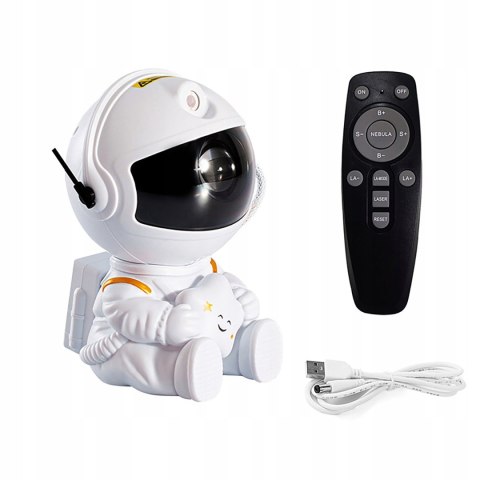 Projektor Gwiazd Astronauta 8 Trybów Led Z Pilotem Lampka Nocna Dla Dzieci