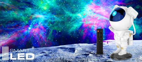Projektor Gwiazd Astronauta Dla Dzieci - 8 Trybów, Timer, Regulacja Świetlenia