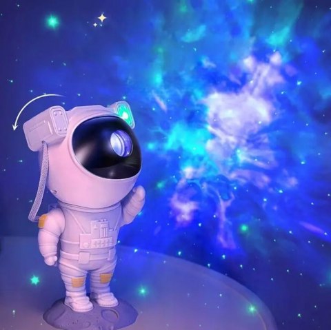 Projektor Gwiazd Astronauta Dla Dzieci Lampka Nocna Led Mgławica Gwiazdy