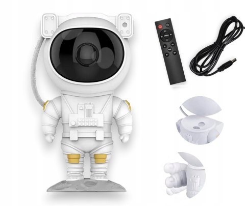 Projektor Gwiazd Astronauta Dla Dzieci Lampka Nocna Led Mgławica Gwiazdy
